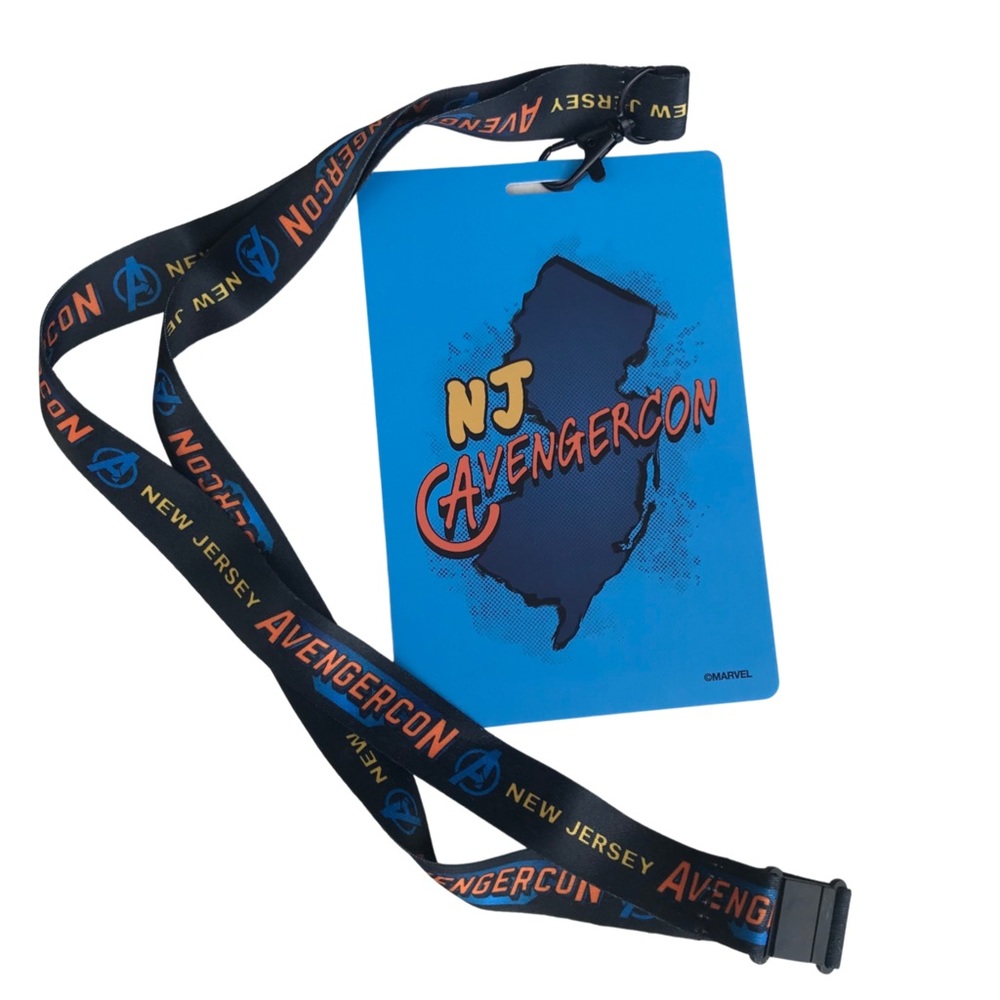 **FREE WITH BUNDLE** D23 Miss Marvel NJ Avengercon Badge and Lanyard